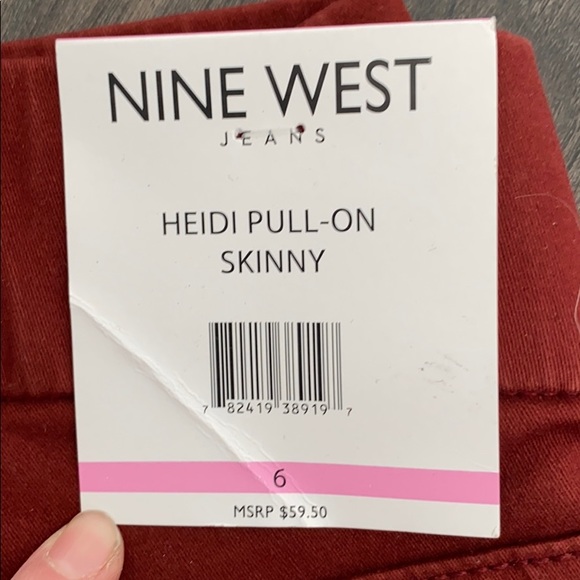 Nine West Heidi pull on skinny pants reddish brown - Picture 3 of 3